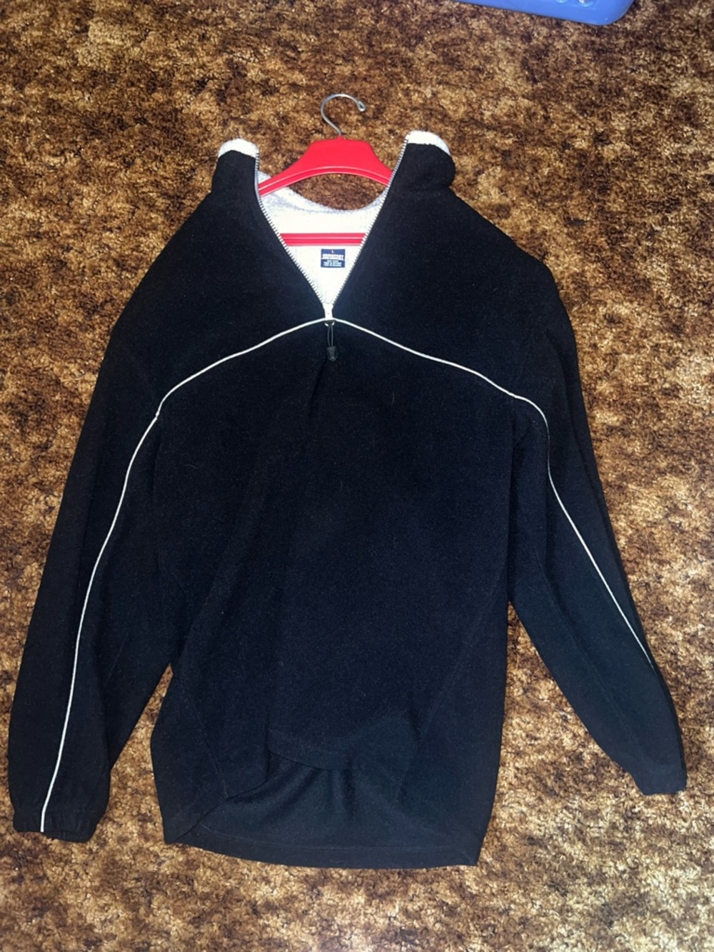 Architect Black Quarter-Zip Sweater with White Piping